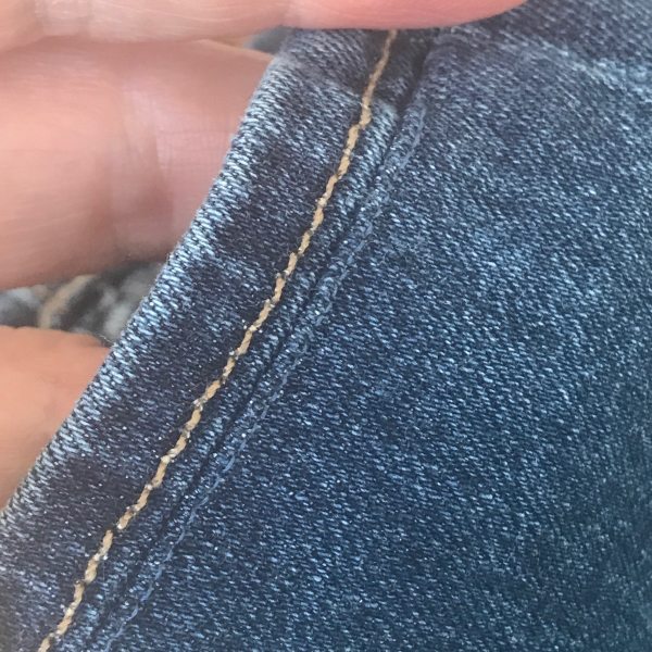 hemming jeans with original hem