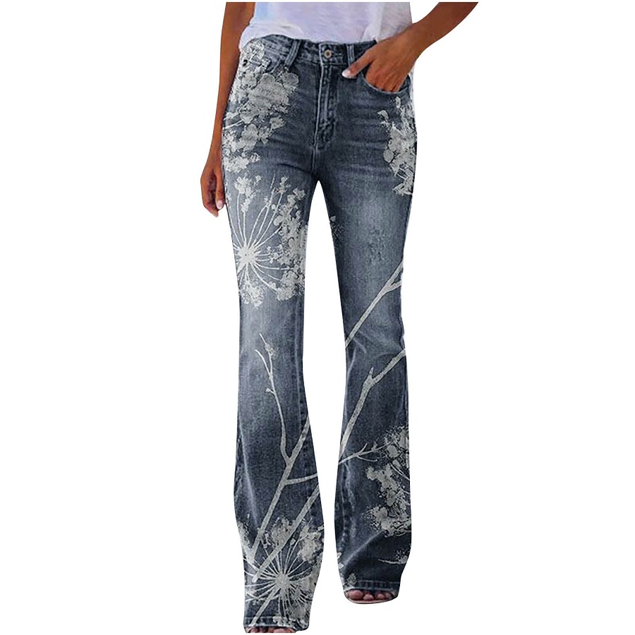 Womens elastic waist jeans