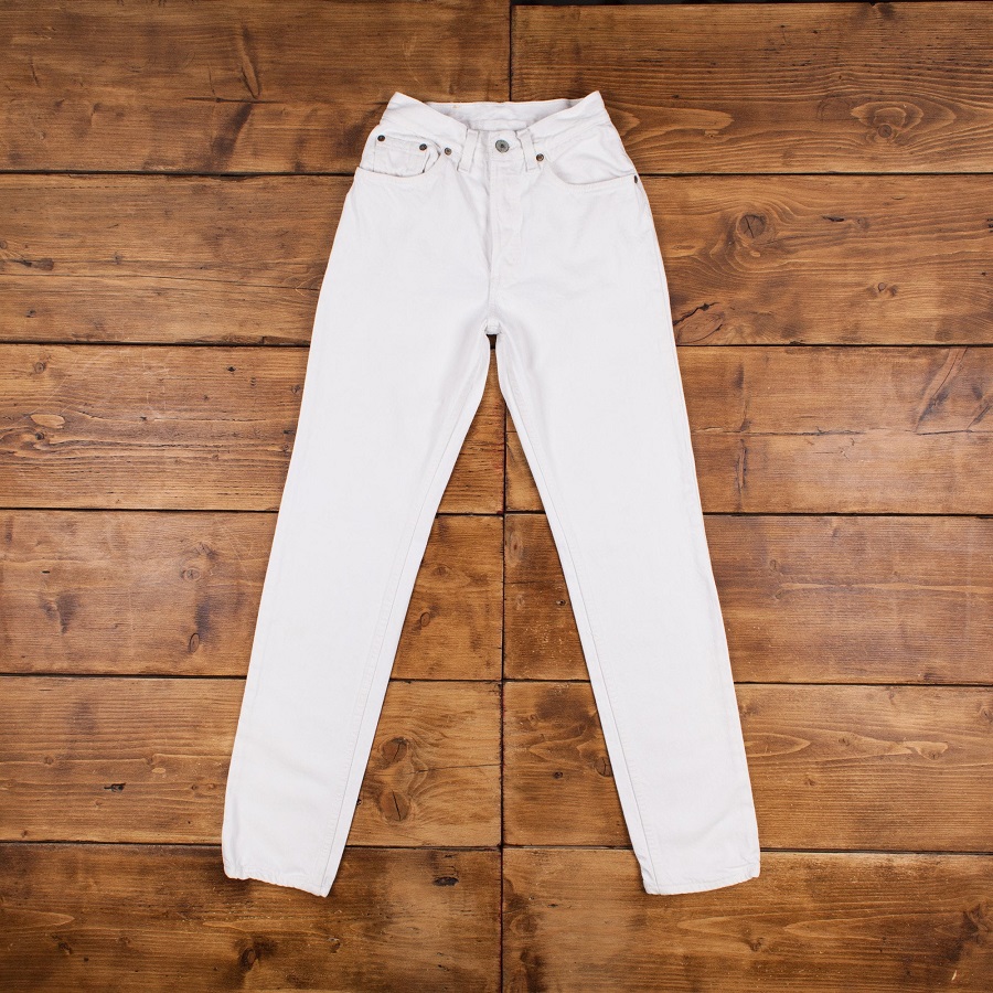 white denim jeans